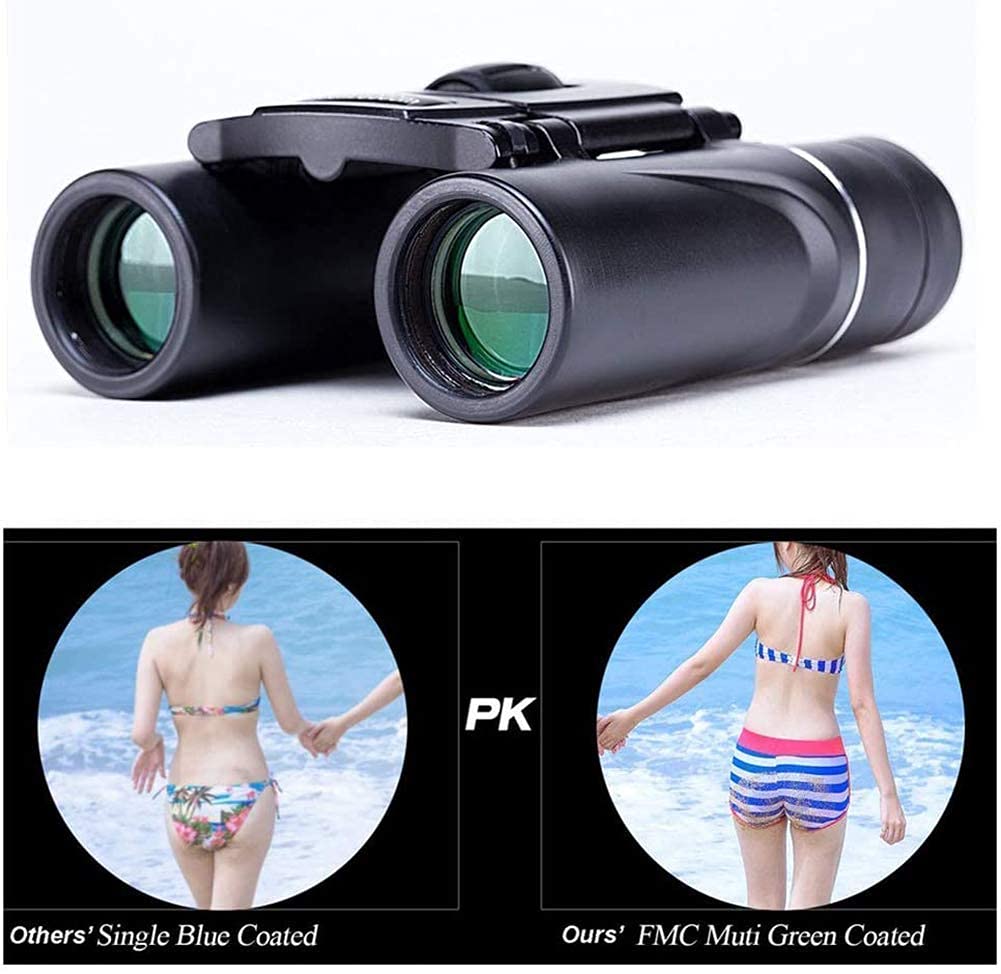 Kompaktowa lornetka z zoomem 8X21 daleki zasięg 1000M składana potężny Mini teleskop BAK4 FMC optyka sporty myśliwskie Camping