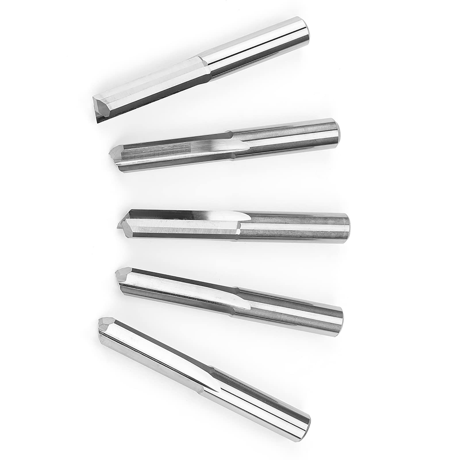5 pezzi, fresa da router 6x22 mm, fresa a doppia scanalatura per lavorazione del legno, utensile da fresatura CNC in acciaio inox per PCB e compensato/legno duro, con scatola di