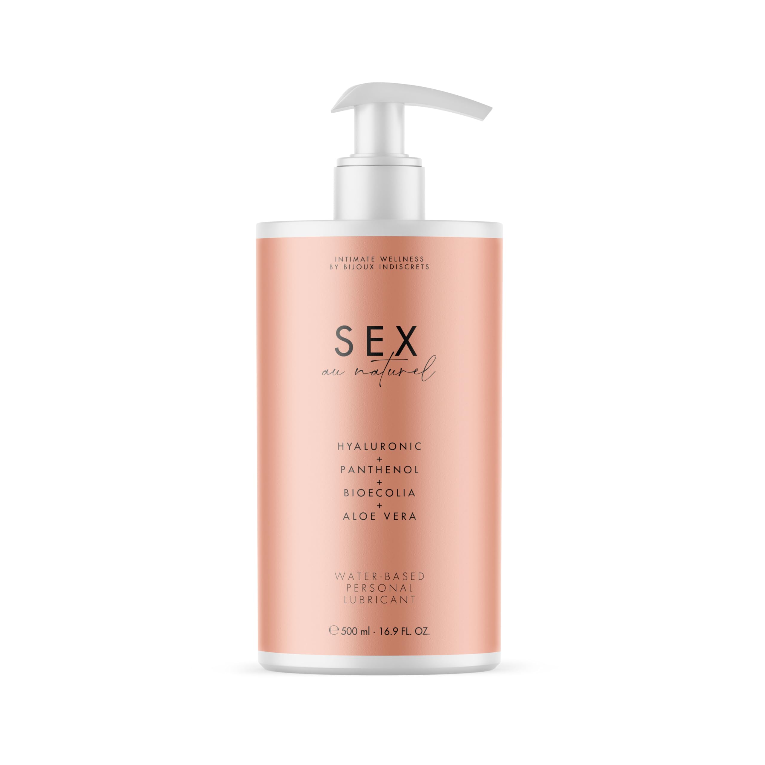 Gleitgel auf Wasserbasis 500 ml mit Hyaluronsäure und Aloe Vera – Intimgleitgel Feuchtigkeitsspendend Glycerinfrei Parabenfrei pH 4,5 Niedrige Osmolalität