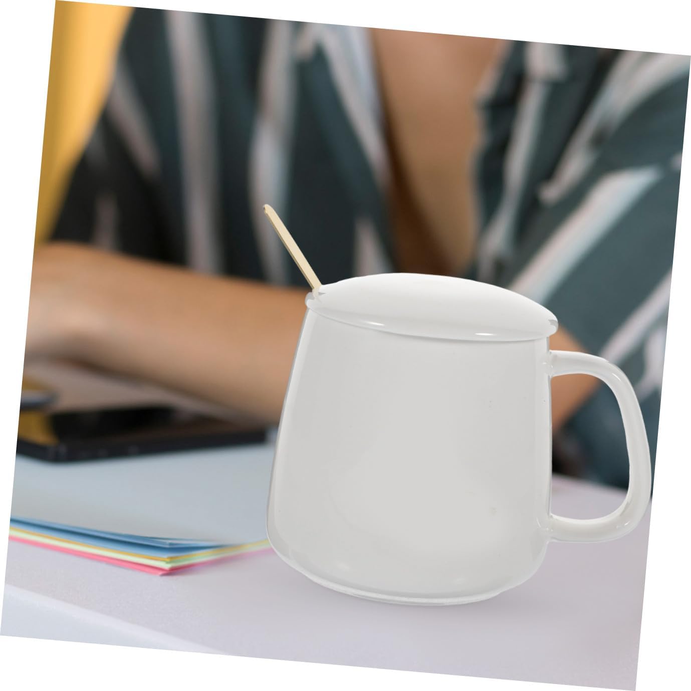 GLEAVI Electric Cup Warmer Pad USB Thermostatic Coffee Mug Heater 55℃ Milk Warmer Mat with Gravity Sensor for Milk and Hot Drinks at Home Office