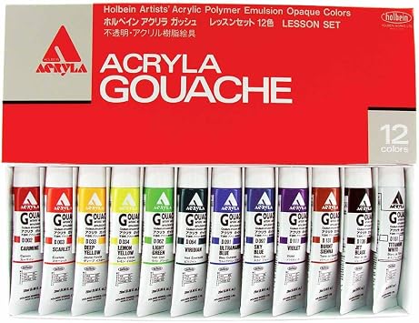 Holbein Acryla Gouache 20ml Lesson Set of 12