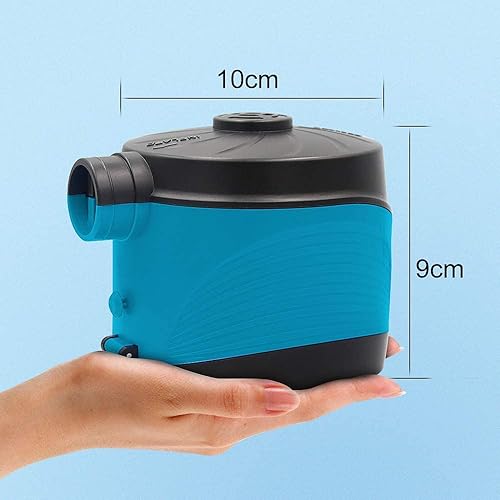Miniatura 4 de OBEST Bomba de aire eléctrica portátil de llenado rápido con 3 boquillas para acampar al aire libre, cojines inflables, anillo de natación, cama,