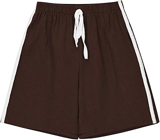 Pantalones Cortos Niña Niño Algodón y Lino Pantalon Corto Deportivos para Niños y Niñas Casual Pantalón Rectos de Cintura Elástica con Bolsillos Color Sólido Correr Jogging Pants 2-7 Años