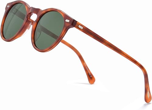 Miniatura 2 de ERD - Gafas de sol redondas vintage para hombres, marco circular polarizado para mujer, lentes grandes UV400