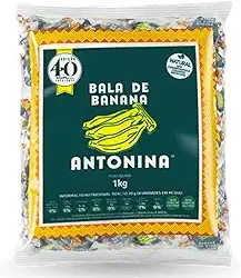 Bala De Banana Natural Sem Conservantes 1kg - Antonina