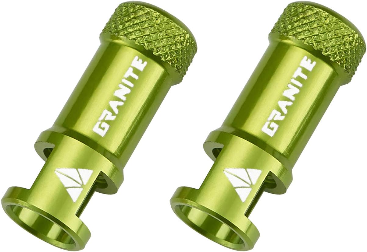Granite Juicy Nipple Valve Cap with Valve Core Removing Function, Easy to Use Bike Tyre Caps Dust Covers, Durable Alloy Tyre Valve Cap (Green)