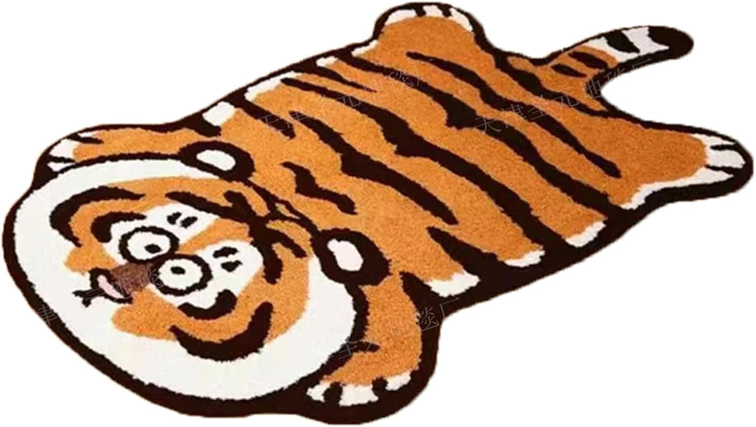FOURTOC Alfombra de Dibujos Animados Alfombra Alfombra con Forma de Tigre única Decoración para el hogar Lindo y Suave Animales en Forma de Tigre Alfombra de baño Alfombra,Tiger Print,50x80cm