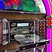 Arkrocket Full Size Jukebox Vinyl Record Player Bluetooth USB SD CD Player Radio Retro Turntable Classic Jukebox (Taurus II + Stand - Oak)