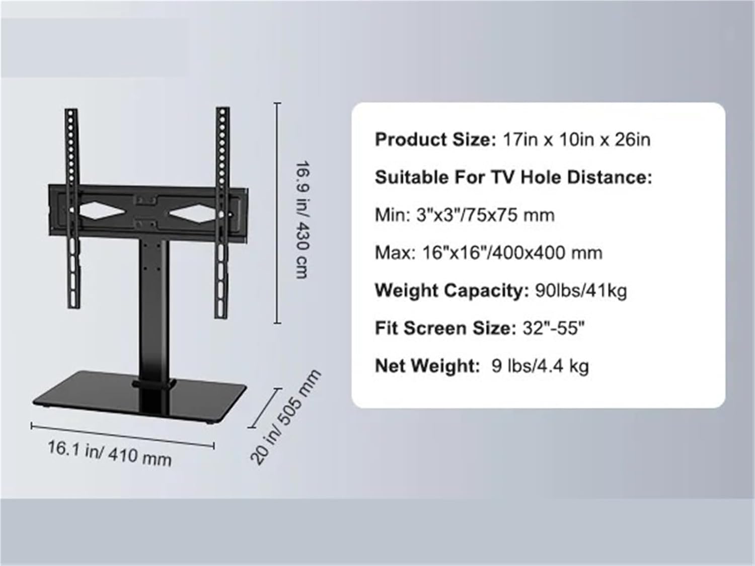 TV Mount Stand TV Stand Mount Swivel Tall TV Stand for 32-55/65/ 85 inch TV Height Adjustable Portable Floor TV Stand for Plasma/Curved TV(32-65 inch)