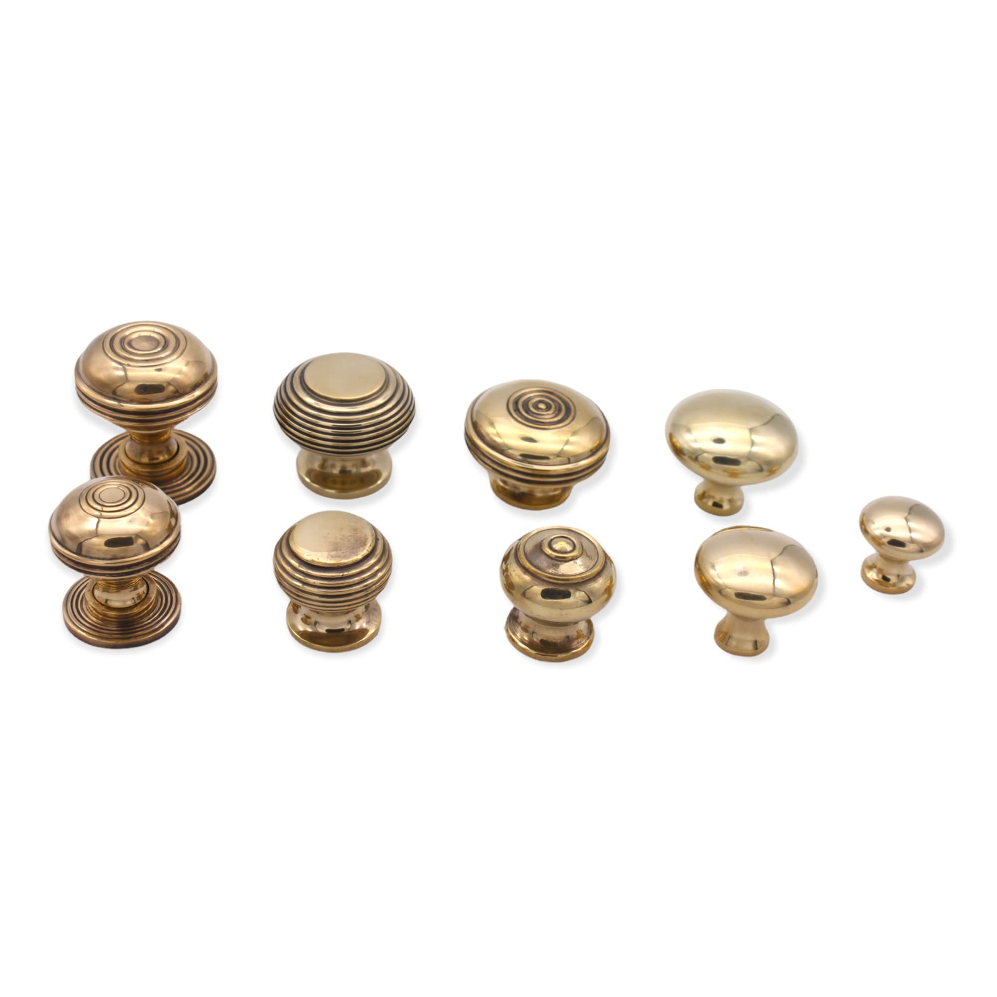 Infinity Decor Antique Old Style Cupboard Knobs- Solid Brass Pull Handles in Various Designs & Sizes for Bedroom, Bathroom, Cabinet, Furniture etc. (Mushroom 25mm)