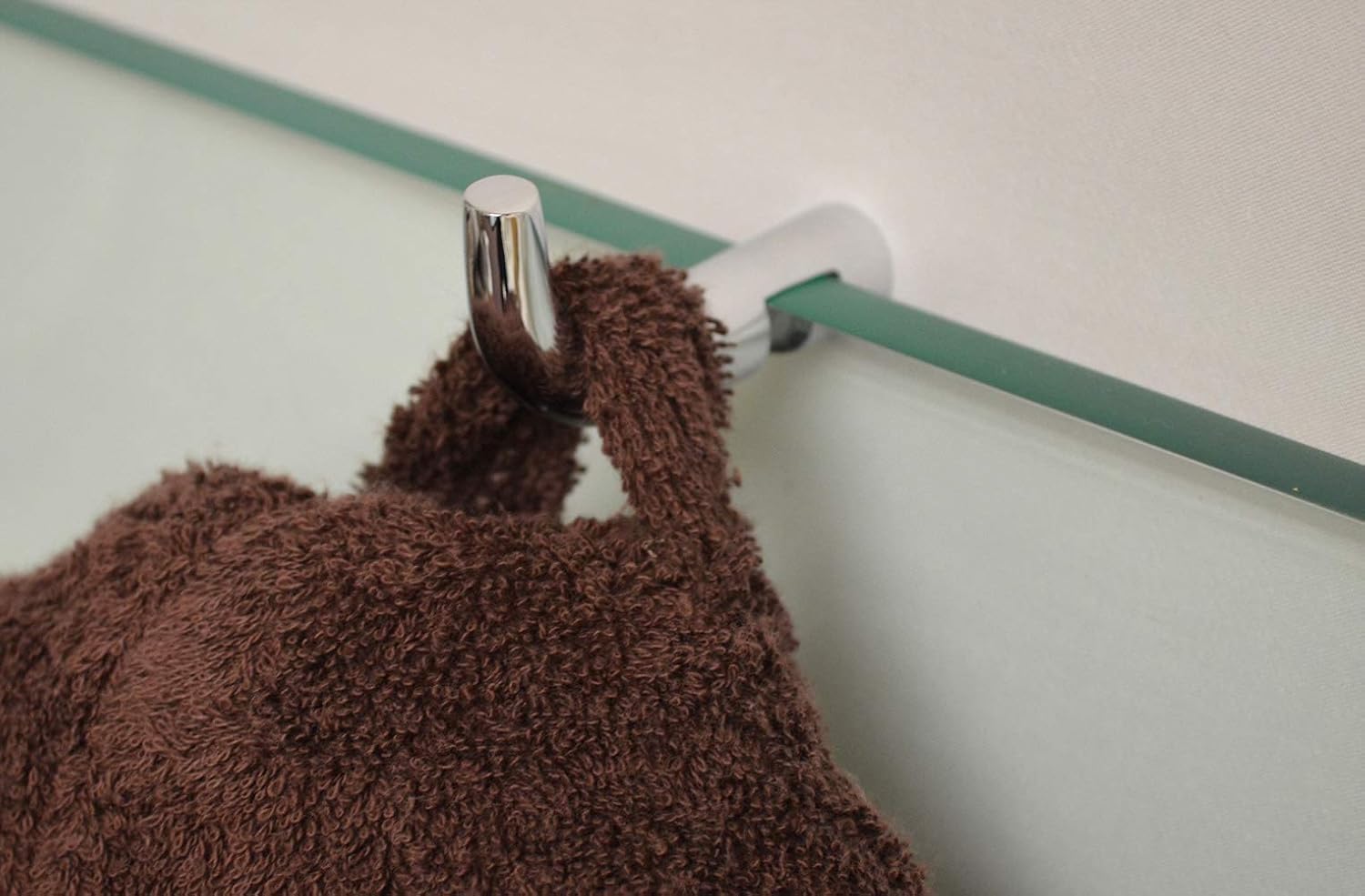 Whitehaus Collection WHSHK01-BN Slide on Shower Door Robe/Towel Hook, Brushed Nickel