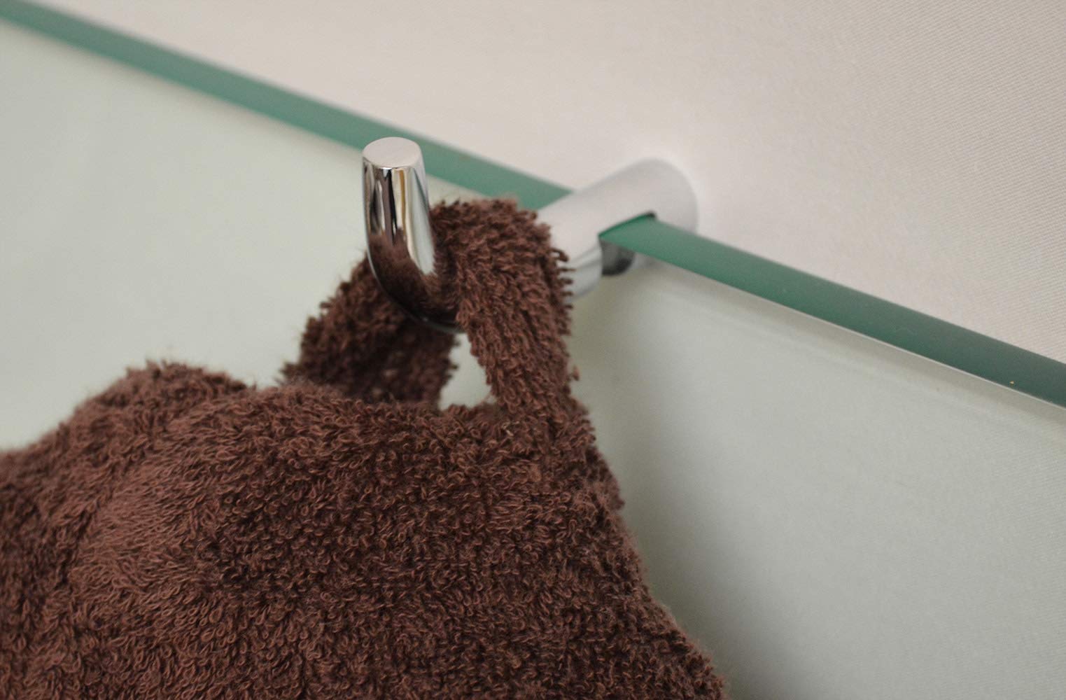 whitehaus whshk01-bn Dusche Tür Haken zum Aufschieben Dusche Tür Bademantel/Handtuch Haken, nickel gebürstet