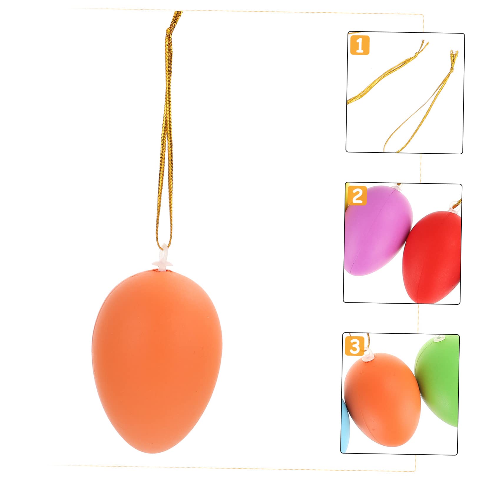 DECHOUS 96stücke Teiliges Bunte Kunststoff-Ostereier Aufhängen Dekorative Eier Für Frühlingsfeste Ostern Und Kreative Bastelprojekte Für Partys Und Festliche Dekorationen