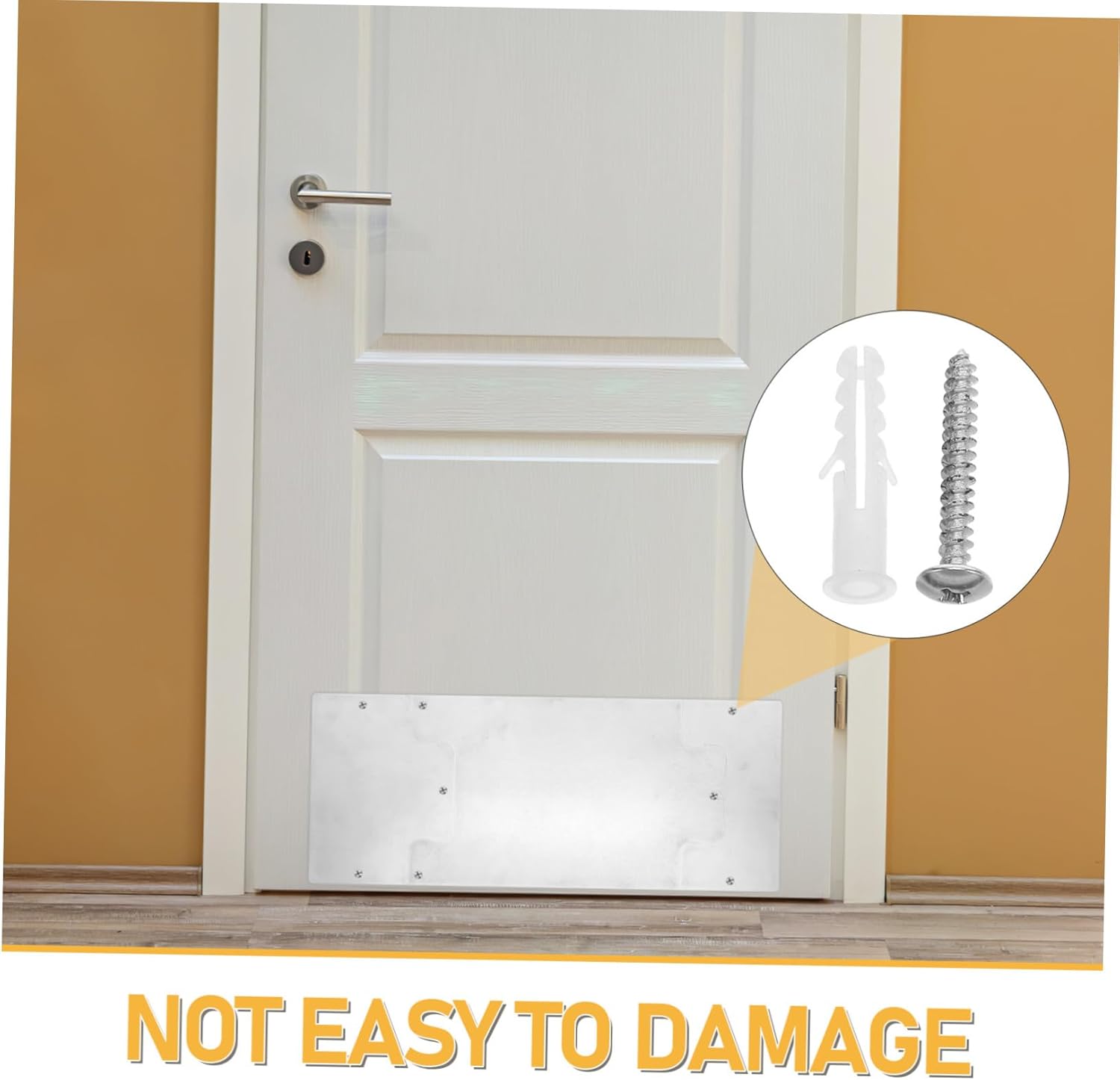 VILLCASE Heavy Duty Stainless Steel Door Kick Plate Xin Anti-Scratch Metal Push Plate for Interior Exterior Doors Rust-Resistant Protection for Wood Metal Entryways