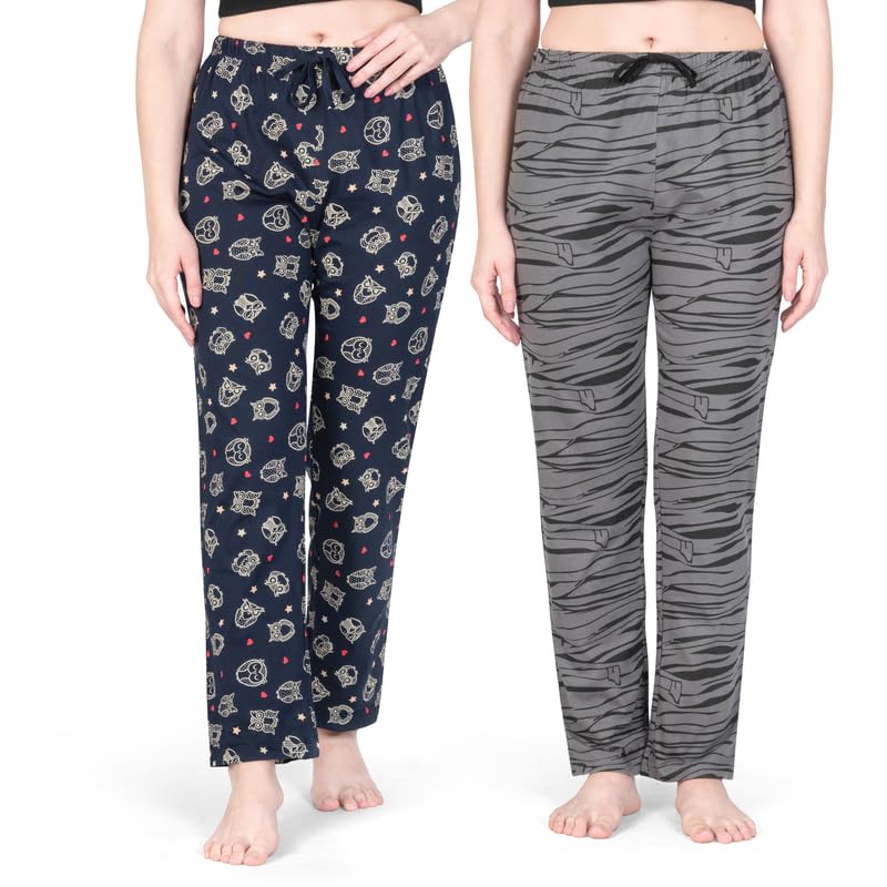 Image of Real Basics Womens Cotton All Over Print Pyjamas (Set of 2)