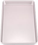 CHEFMADE 11-Inch Baking Sheet Pan, Square Non-Stick Rimmed Sheet, FDA Approved for Oven Roasting Meat Bread Jelly Roll Battenberg Pizzas Pastries 11" x 11" (Champagne Gold)