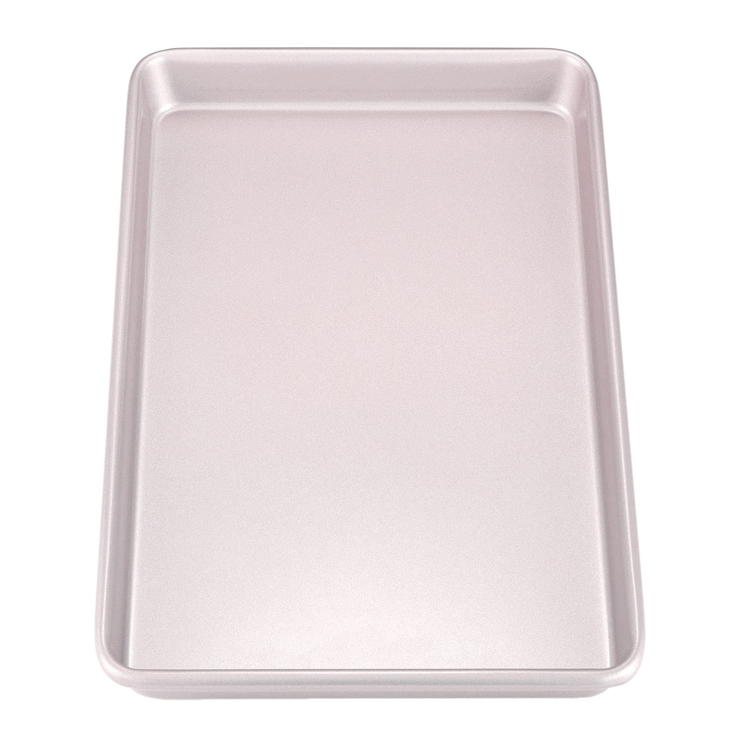 CHEFMADE 17-Inch Baking Sheet Pan, Non-Stick Carbon Steel Rimmed Cookie Sheet Pan for Oven Roasting Meat Bread Jelly Roll Battenberg Pizzas Pastries 12.8" x 17.7" x 1.1" (Champagne Gold)