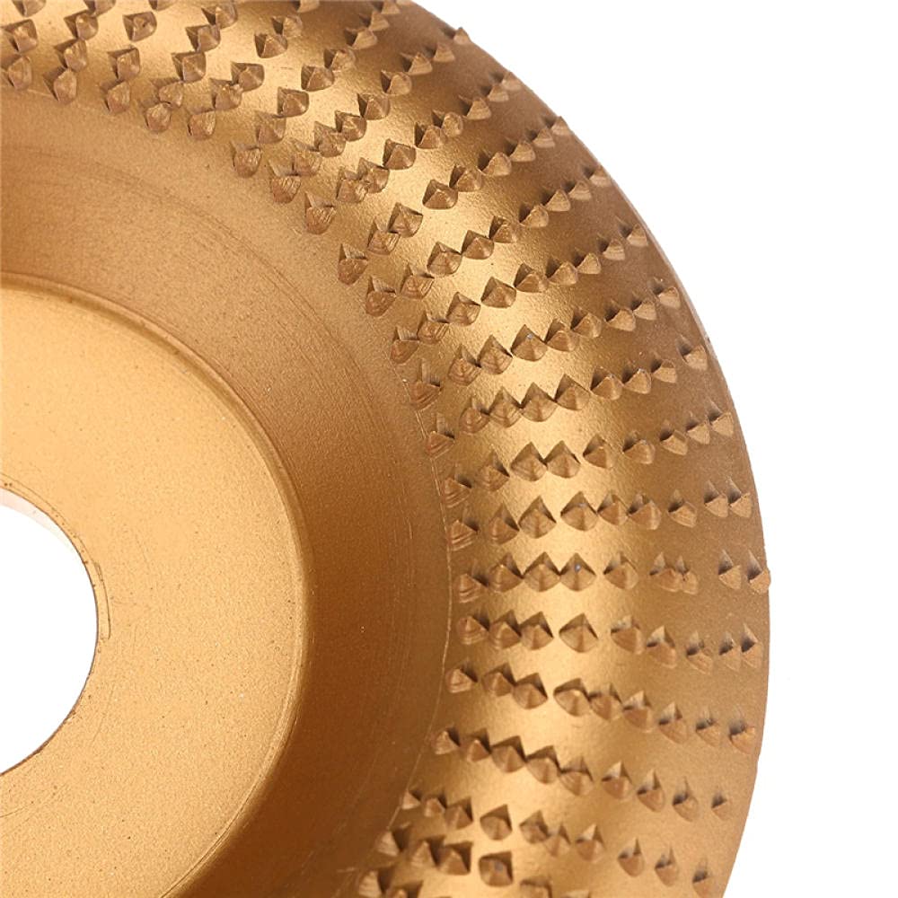 HHRFCS 100 * 22 mm en carbure de tungstène meule d'angle en Bois Disque de Sculpture de ponçage Outil Rotatif Disque abrasif pour meuleuse d'angle-vin Rouge(B)