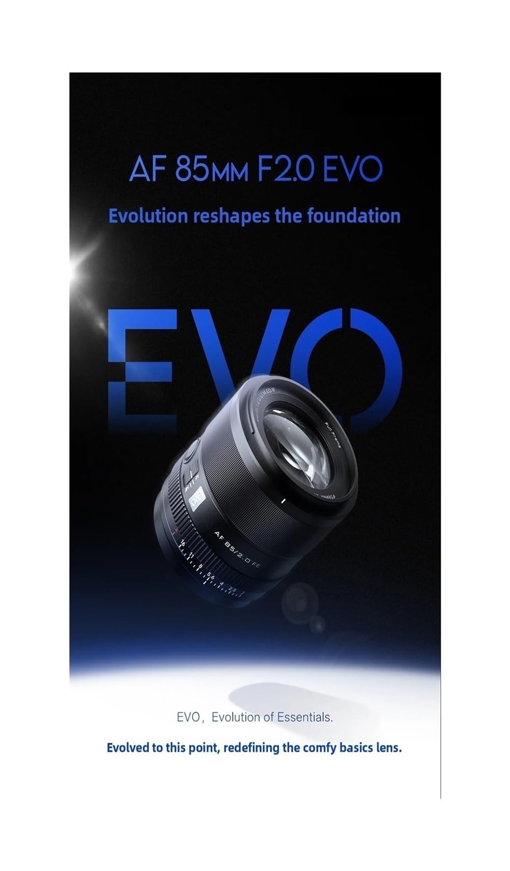 DSLR Camera Lens, Objectif Plein Format 85 mm F2.0, Compatible avec Sony E
