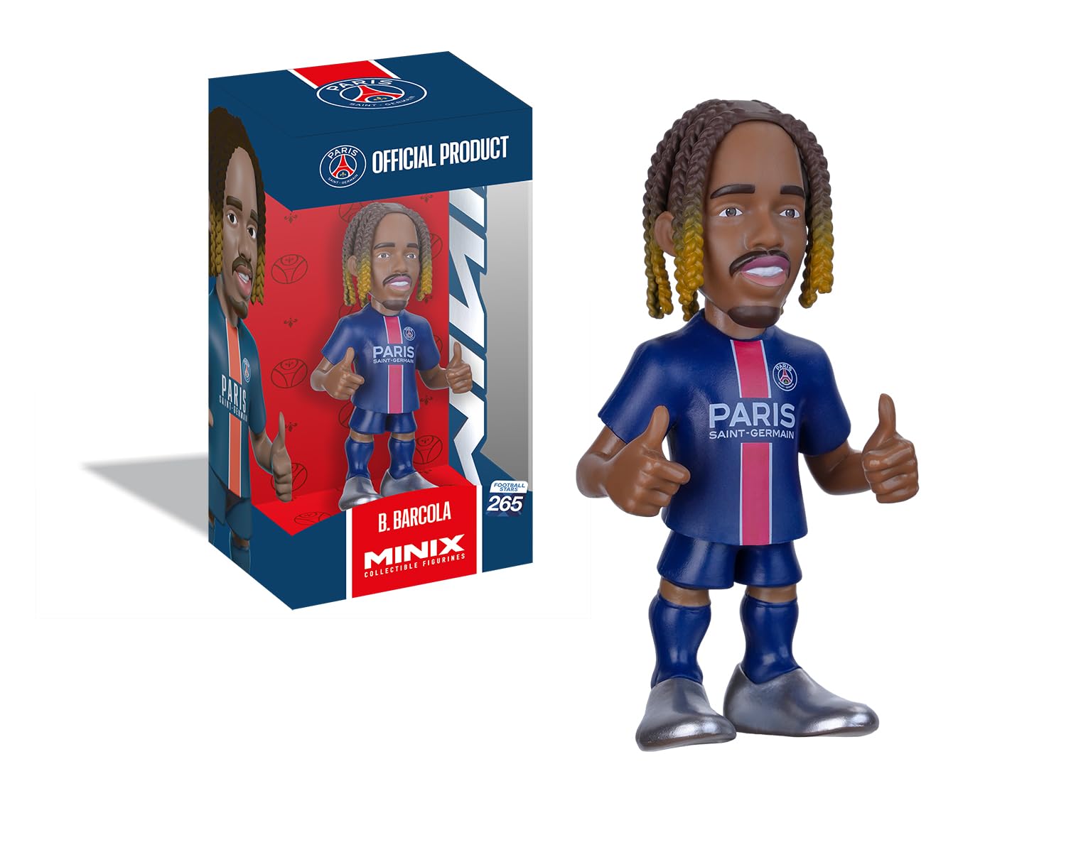 MINIX - Football Stars #265 PSG Barcola Collectible Figure 12 cm