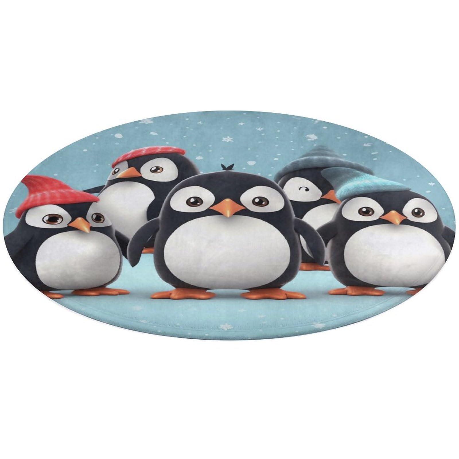 Alfombra pequeña de pingüinos para llenar de ternura y calor el cuarto de los niños