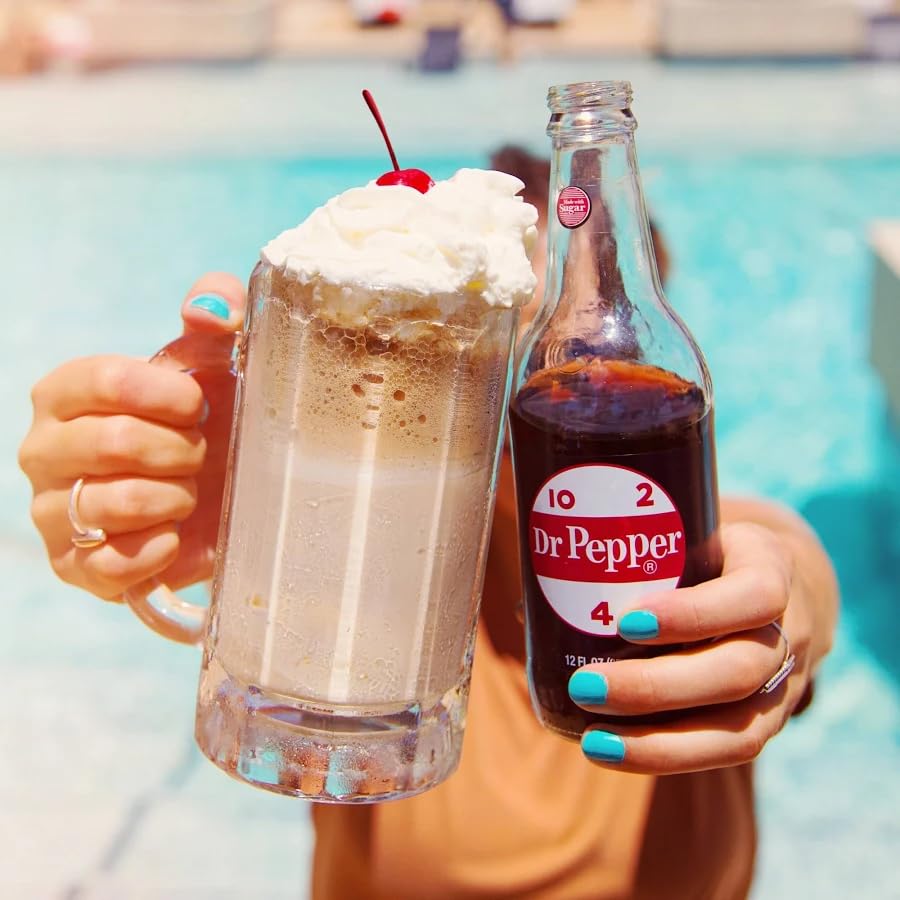 Image of Dr. Pepper Real Sugar Soda, 12 Ounce (12 Bottles)
