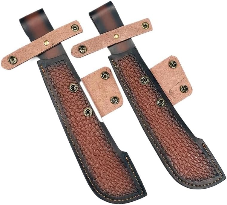 1PC Knife Sheath, 13.18inch Leather Protective Cover for Belt with Snap Closure Fits for Outdoor Search and Rescue