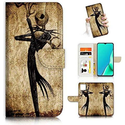 for Samsung A22 5G Only, for Samsung Galaxy A22 5G Only, Designed Flip Wallet Phone Case Cover, A1369 Nightmare Before Christmas 1369 Cover