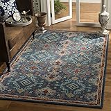 Safavieh Heritage Collection HG422M Handmade Traditional Oriental Premium Wool Area Rug, 8' x 10', Blue / Multi