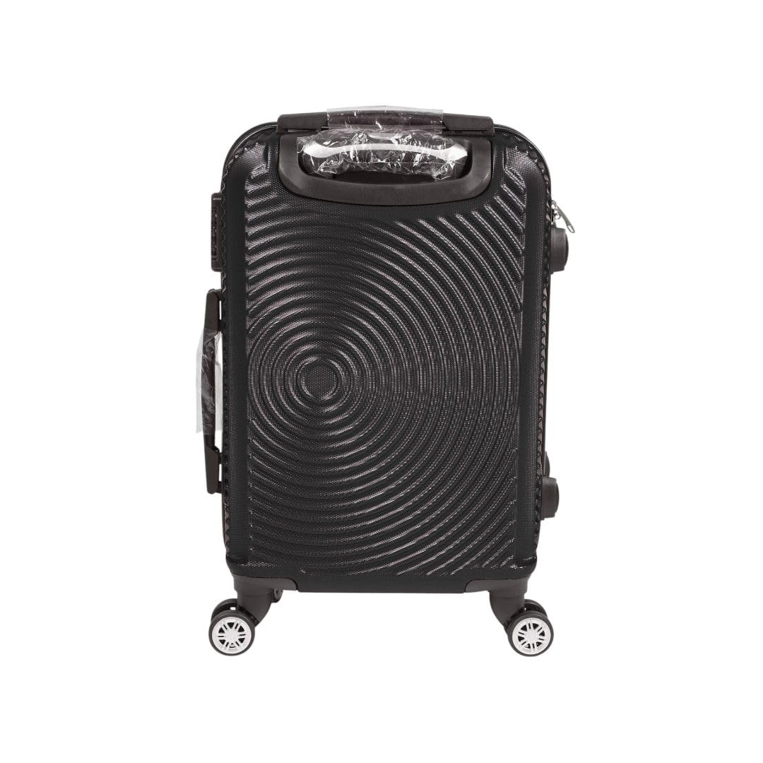 Juego de Maletas de Viaje 3 Piezas ABS | Cabina 20” (57x37x21 cm), 24” (67x44x26 cm) y 28” (77x50x30 cm) | Rígidas con 4 Ruedas 360°, Cerradura de Combinación y Diseño Reforzado (NEGRO)