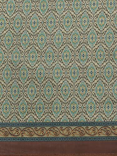 Image of Amazon Brand - Anarva Women's Kalamkari Saree With Blouse Piece