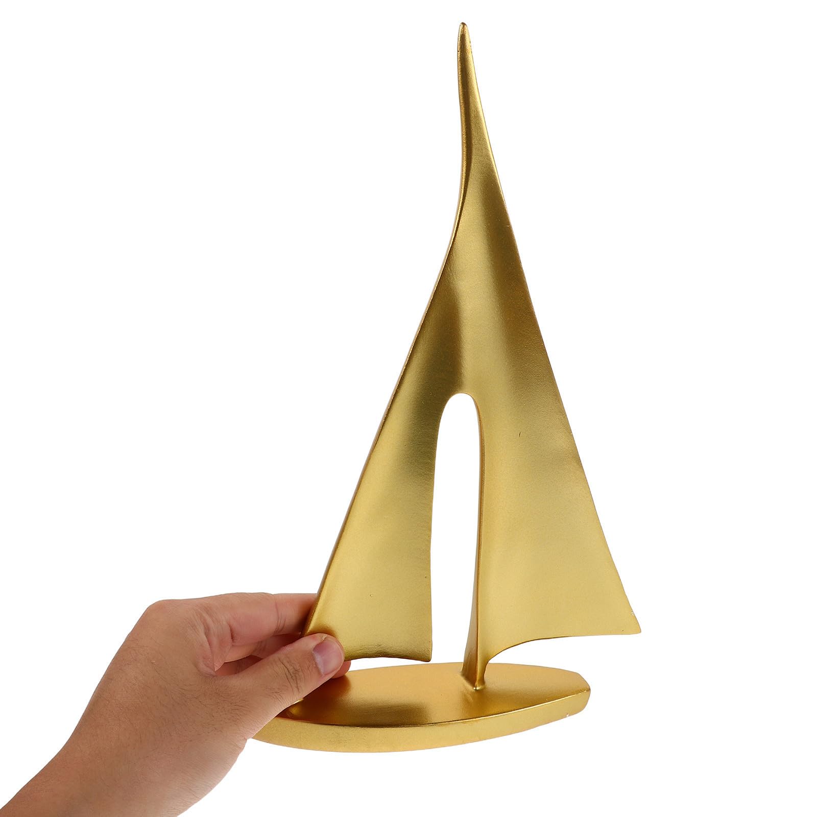 Modelos de Esculturas Náuticas Doradas en Resina 2 Unidades con Diseño Elegante para Decoración de Mesa en Hogar y Baño