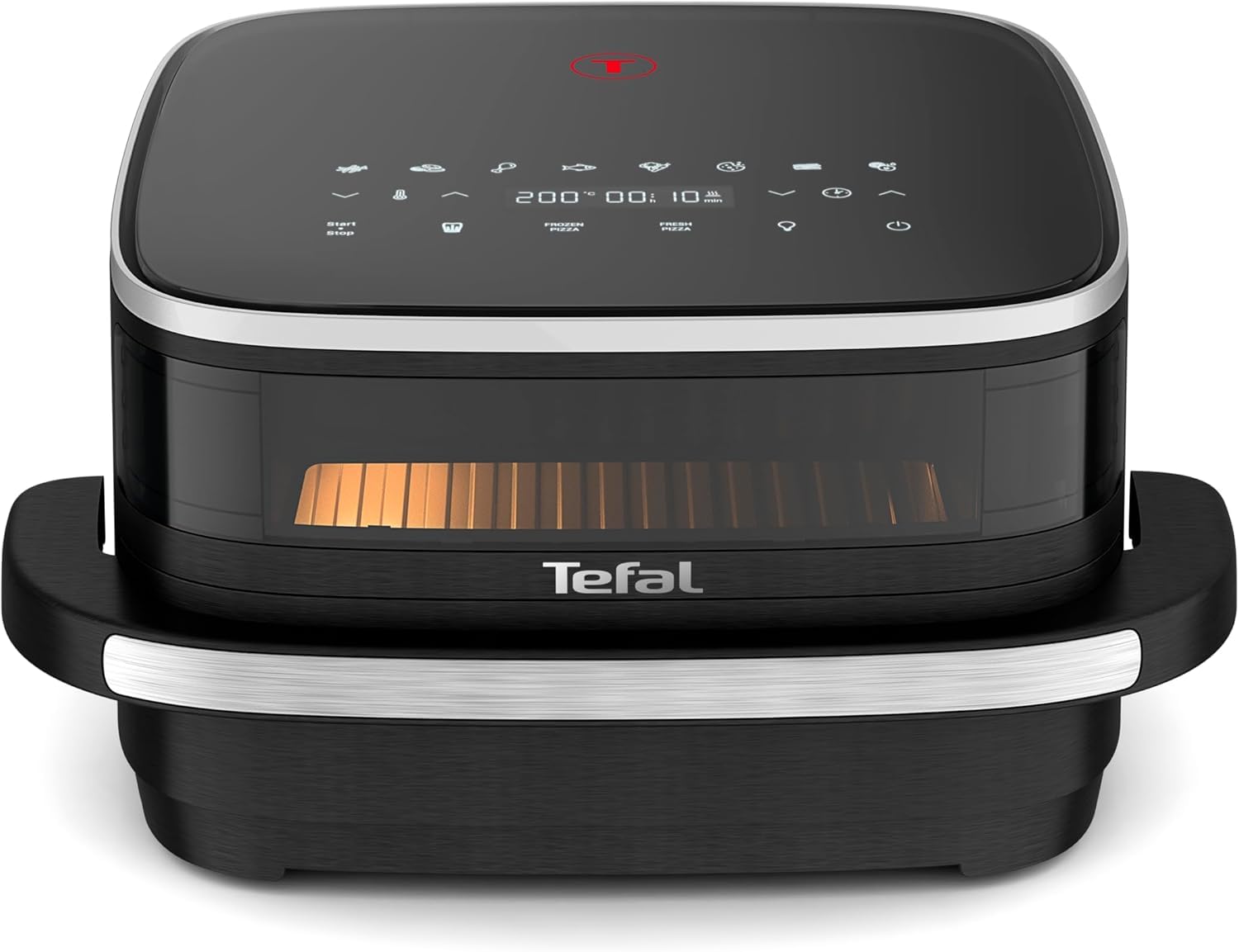 Tefal Easy Fry XL Surface Heißluftfritteuse – Airfryer mit Sichtfenster & XL-Garfläche (bis 1 kg), digitales Bedienfeld, Extra-Crisp, energieeffizient & schnell, antihaft, kompakt, Pizza Ofen FW4018