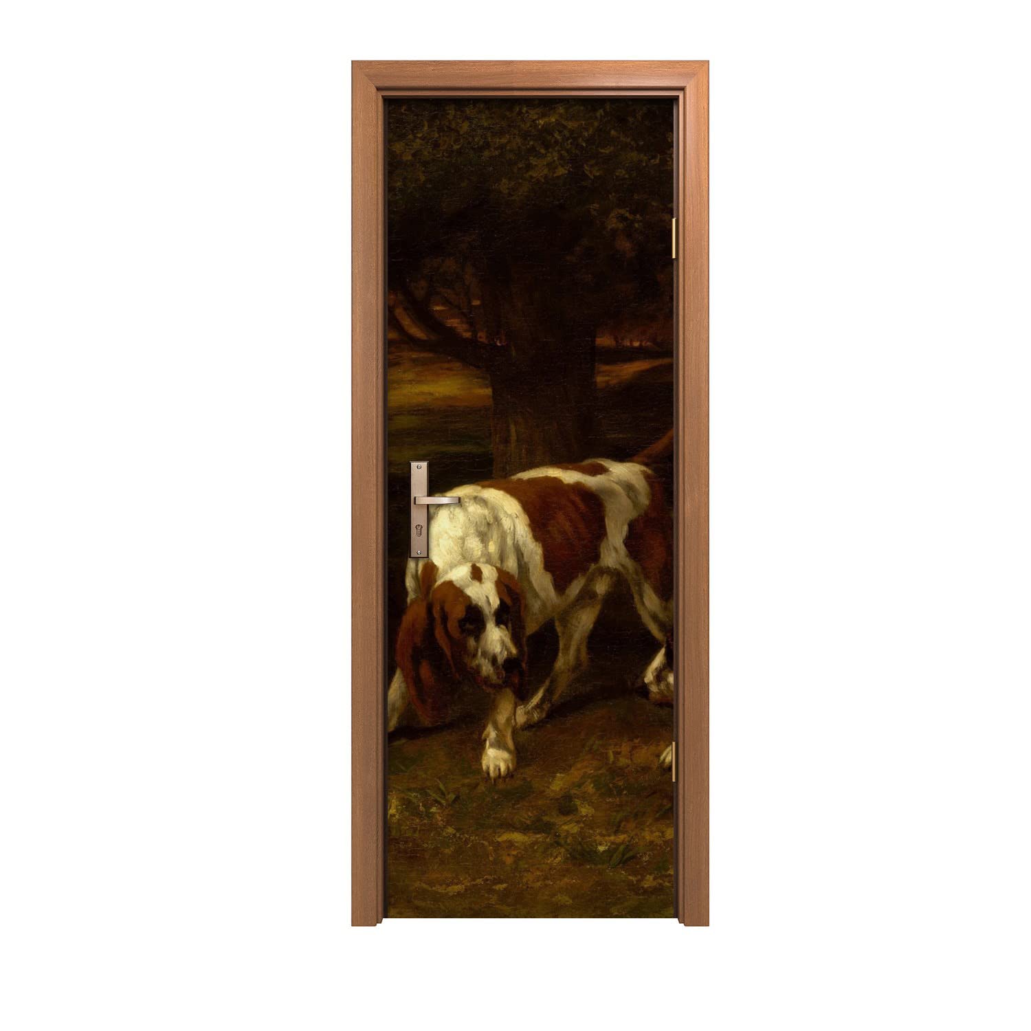 Autocollant de porte animaux de forêt pour masquer les imperfections de porte