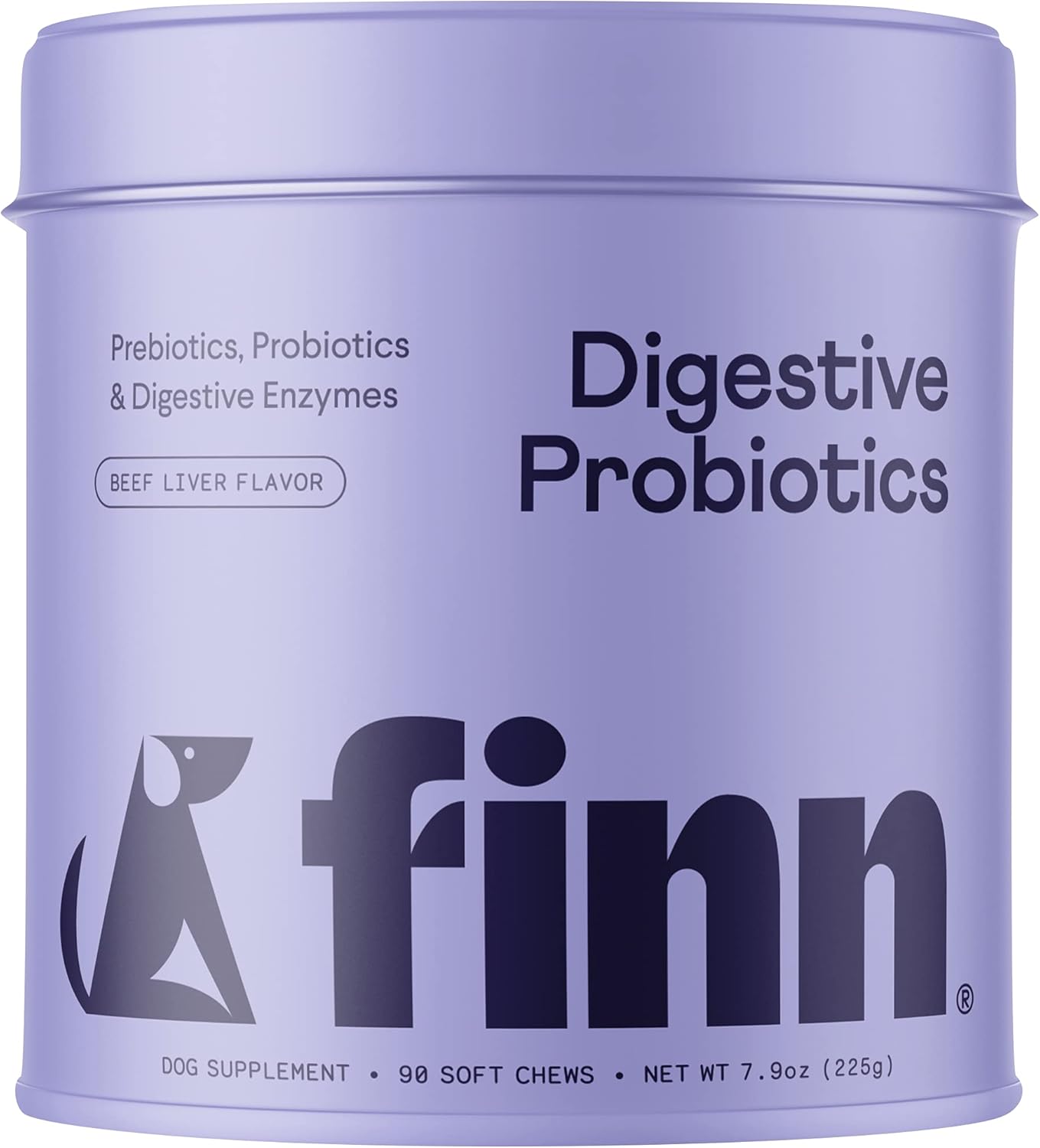 Finn Probiotics for Dogs - Helps Maintain Digestive Health & Gut Flora, Improves Immunity & Allergy Response - Pumpkin, Prebiotics, & Living Probiotics - Vet Recommended & Made in The USA : Pet Supplies