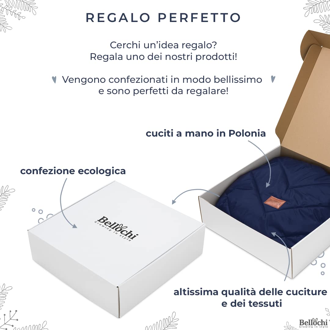 Bellochi Sacco Passeggino Universale Coprigambe Passeggino Universale - Comodo e Caldo Sacco Ovetto Invernale con Cerniera e Cappuccio Staccabile - Blu Scuro