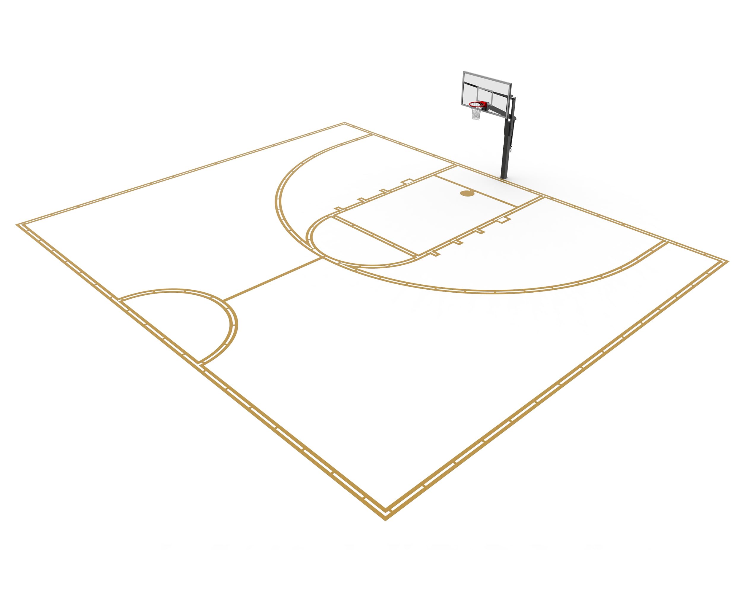 Murray Sporting Goods Full/Half Court Basketball Court Marking Kit for Driveway, Asphalt or Concrete| Court Marking Stencil Kit for Backyard Basketball Court