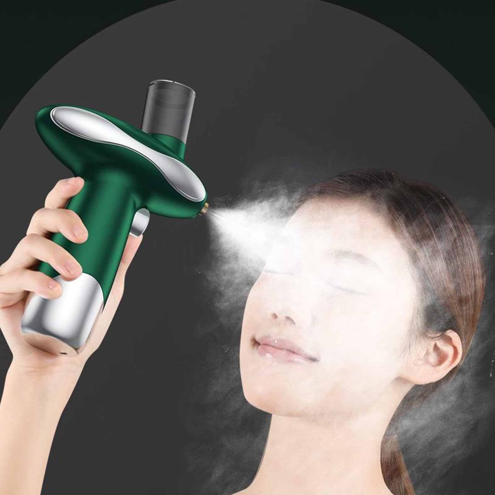 Nano Spray do Twarzy, Ręczny Mgiełka do Twarzy z Akumulatorem USB i Drobną Mgiełką 0,2 mm, Głęboko Nawilża i Napina, Do Domowych Zabiegów Nawilżających/Spa na Twarz