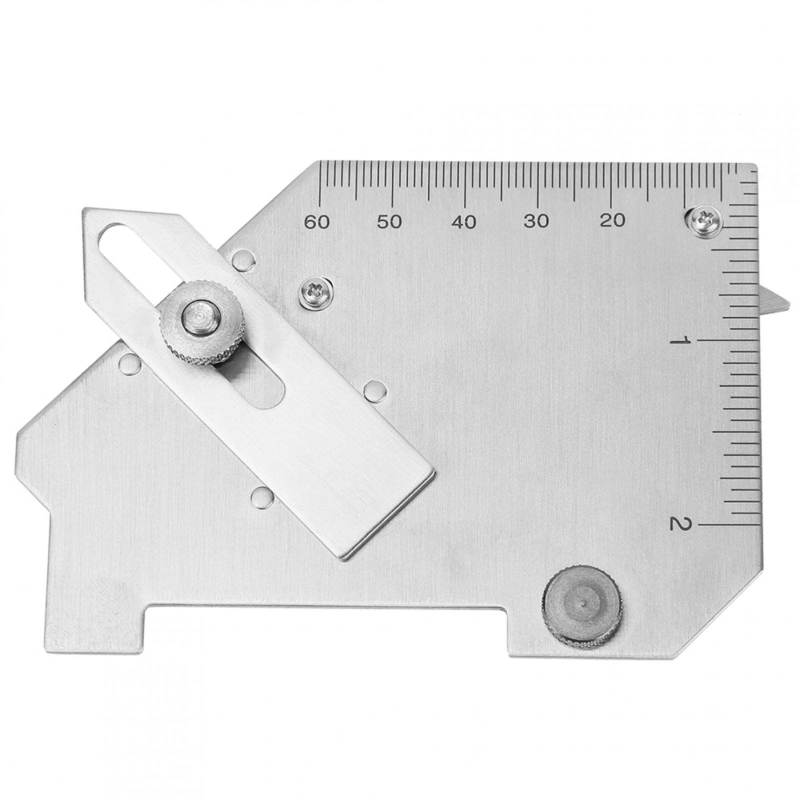 Jauge de Filet de Soudure, Jauge de soudure avec acier inoxydable, Métrique impériale métrique MG-8 pont CAM Règle d'essai d'inspection de joint de soudure avec boîte, pour la Mesure de Soudure