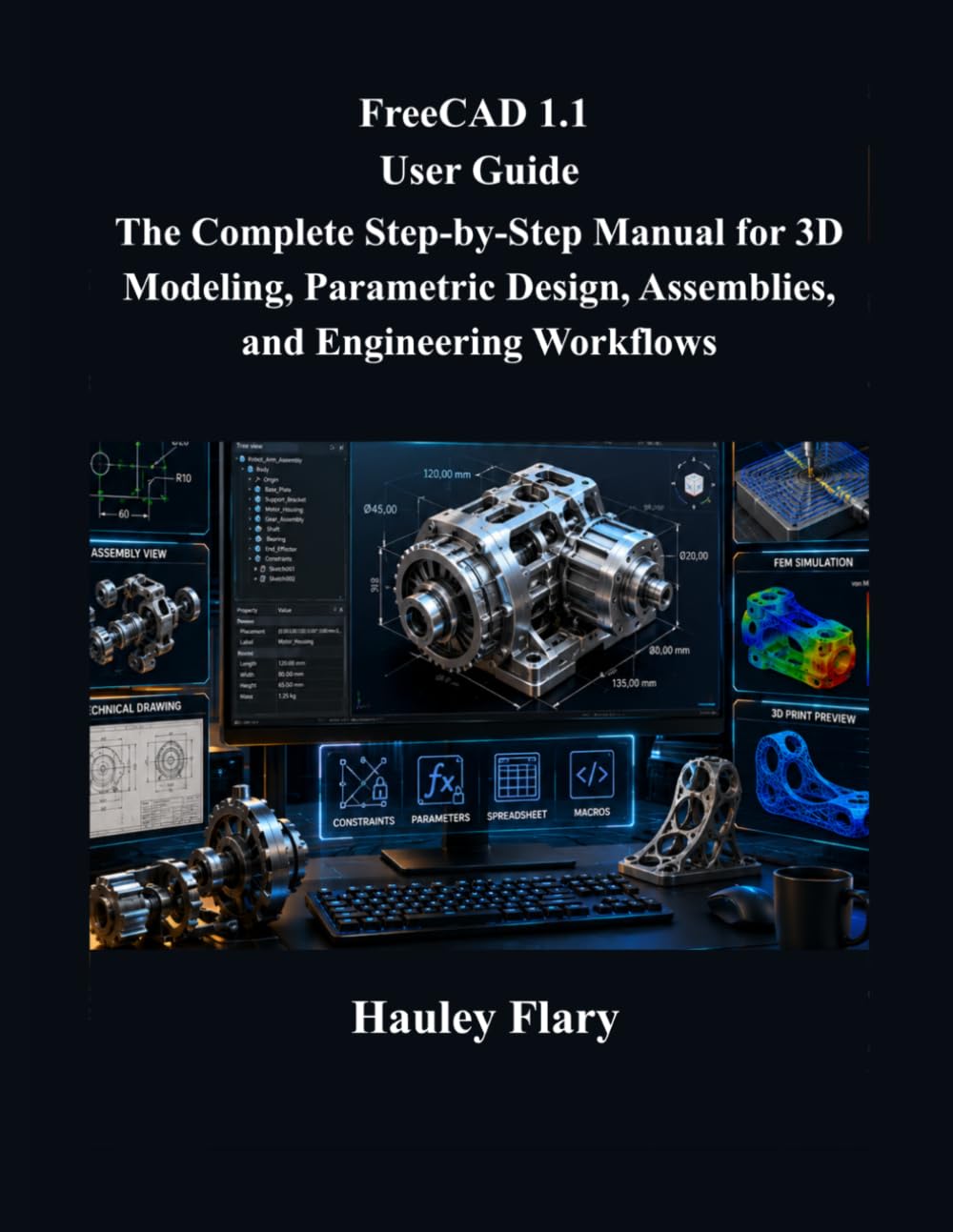 FreeCAD 1.1 User Guide: The Complete Step-by-Step Manual for 3D Modeling, Parametric Design, Assemblies, and Engineering Workflows