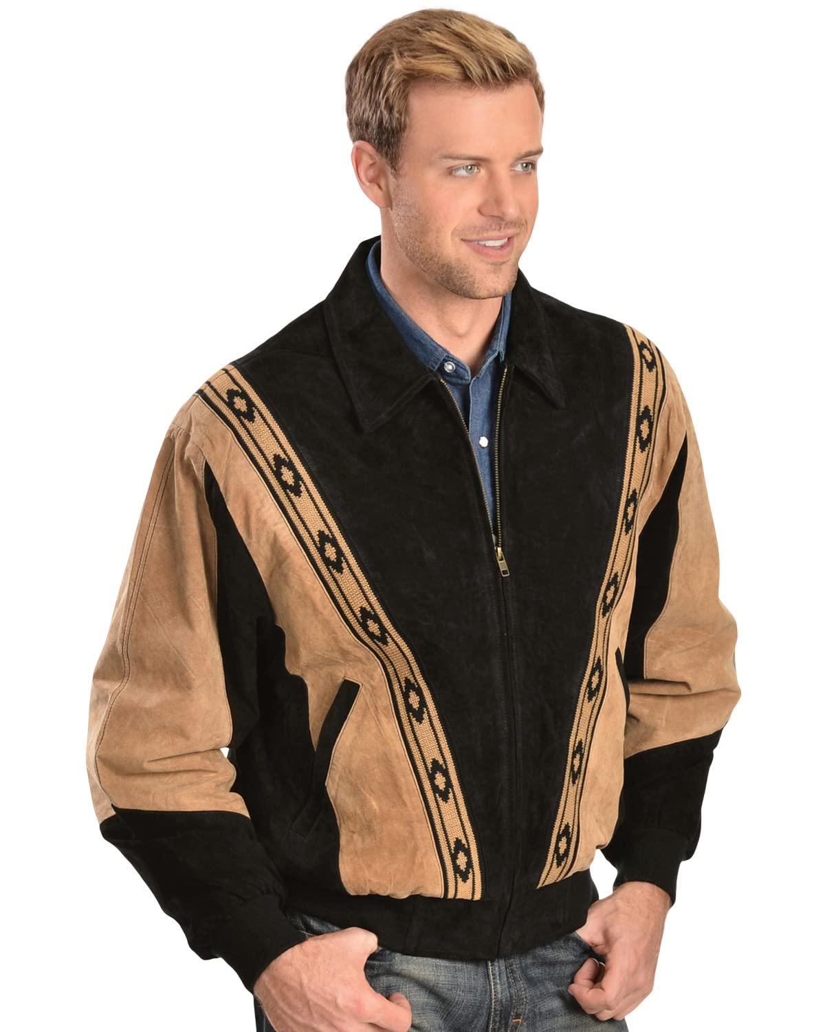 Two-Toned Boar Suede Men's Jacket by Scully