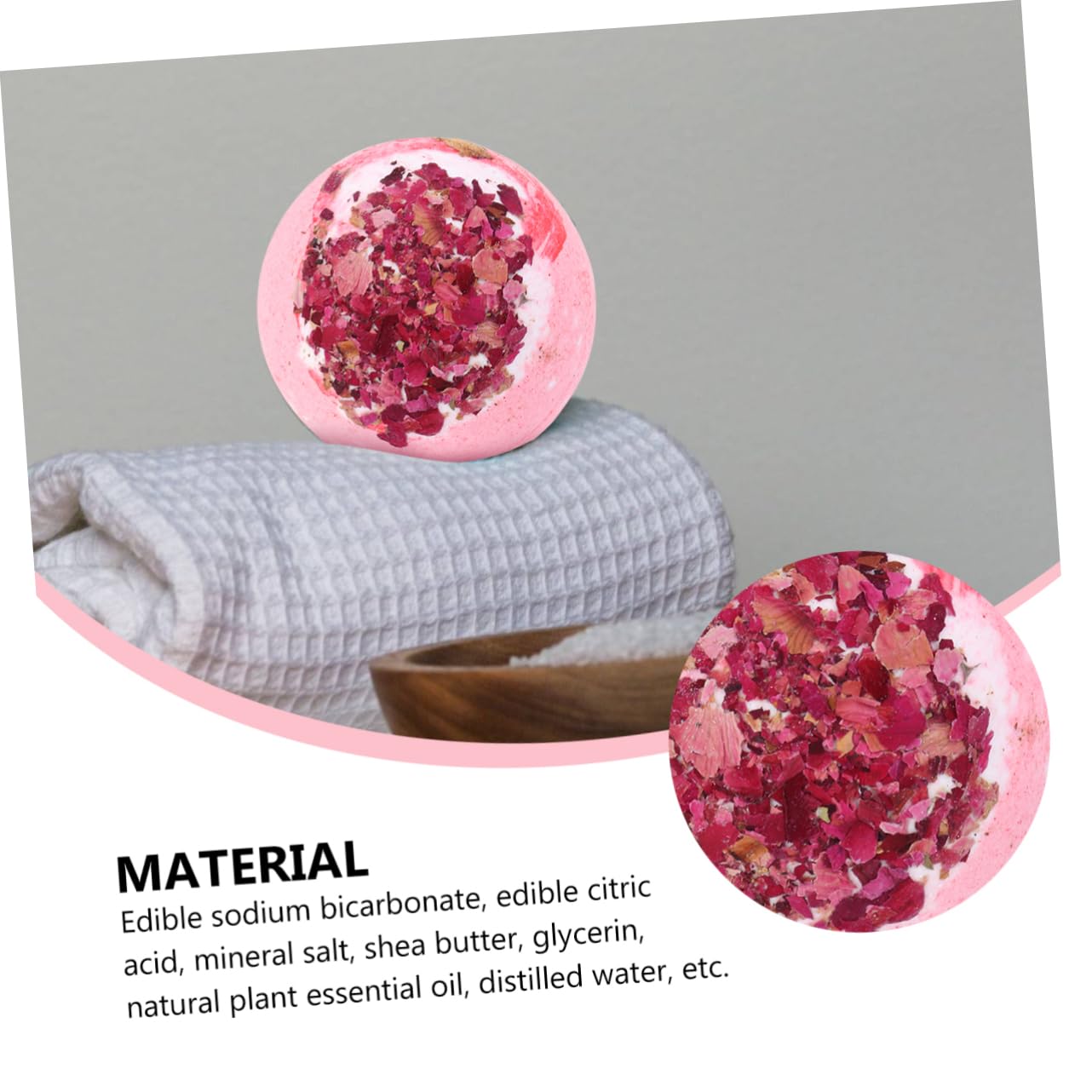4piezas Bolas De Burbujas Naturales Para Baño Unidades Hechas De Minerales Relajación Hogar y