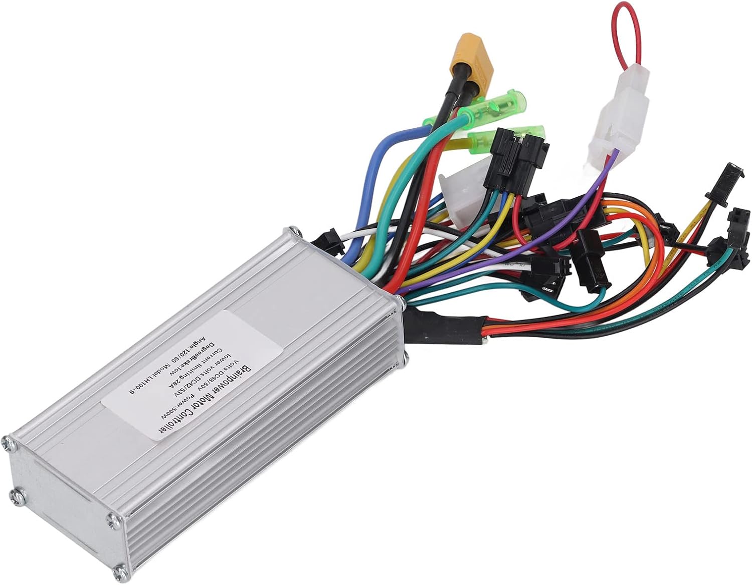 Alomejor Electric Scooter Controller with Round Colorful Thumb Throttle LH100 LCD Panel for 500W Motors 48V 60V