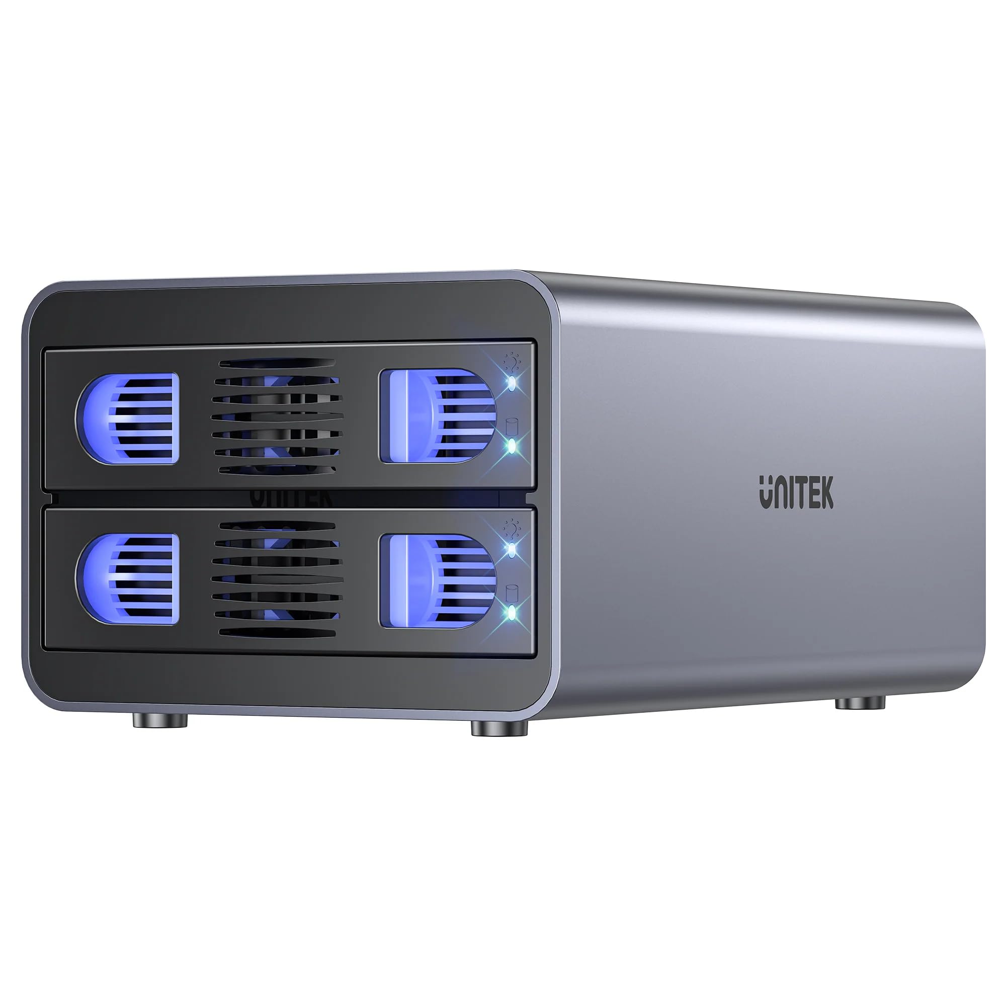 Box esterno per disco rigido con 2 alloggiamenti tramite USB-C e RAID di UNITEK