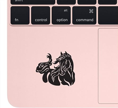 Miniatura 4 de NBFU DECALS Caballo 1 (negro) (juego de 2) calcomanías de vinilo impermeables de alta calidad para teléfono portátil, accesorio de teléfono, casco,