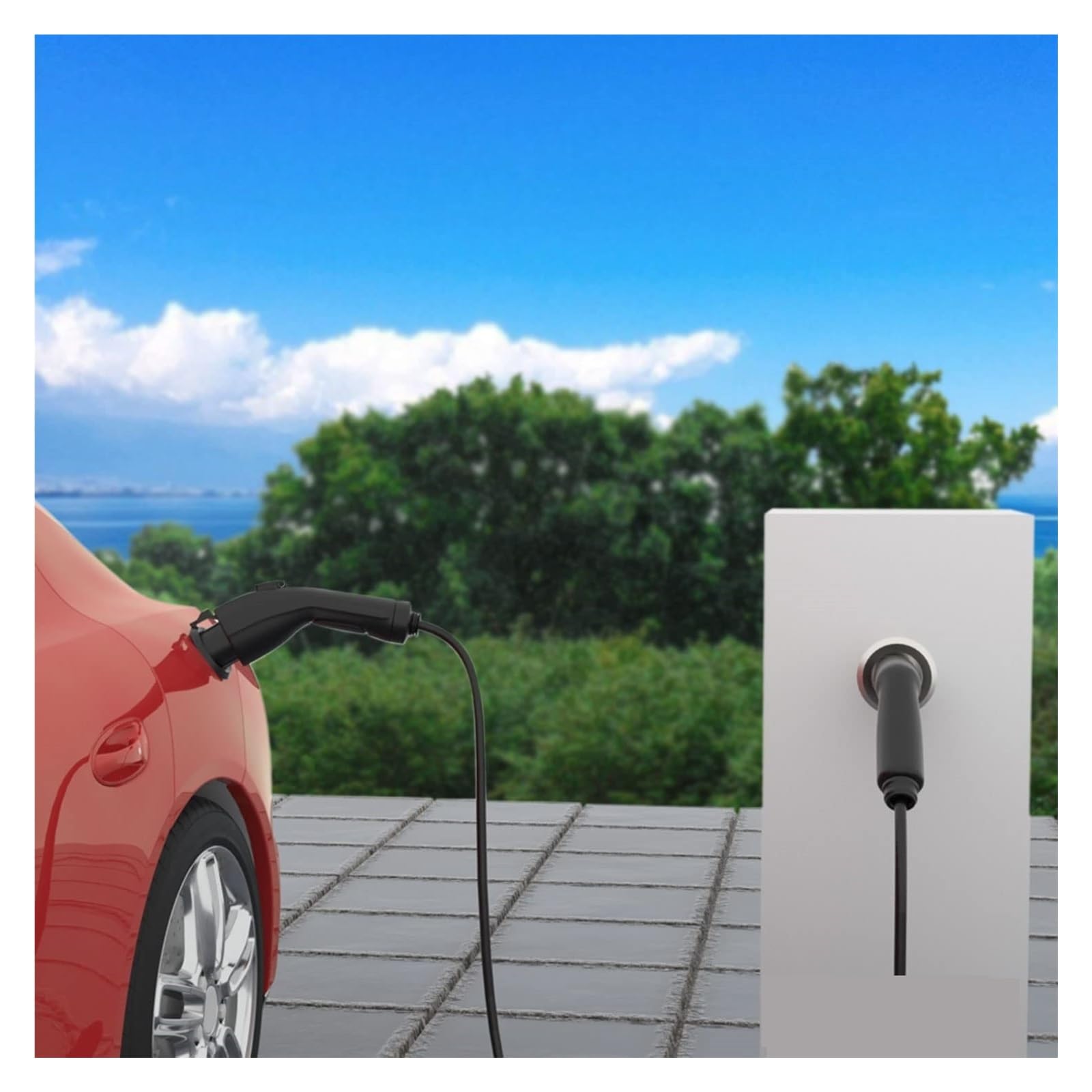 Przewód Typu 2 Do 5M Ładowarki Samochodowej Stacja Szybkiego Ładowania Kabel Ładujący EV 3,6/7, 11 22 KW EVSE Recharge Bezpieczne łAdowanie(T2 to T2 32A 7.2kw)