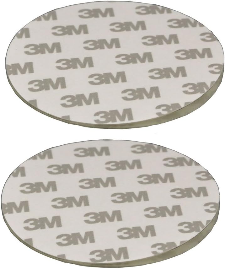 80mm(3.15") Circular Adhesive Plastic Disc/One Side Coated Stick Pad for Suction Cup Items,2pcs