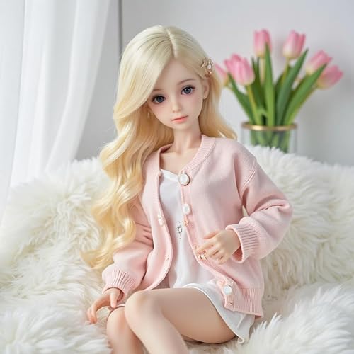 Silicone Seamless Female Action Figure, Flexible Female Figure 42.5 inches Suitable for Cosplay Doll/Photography/Art, TPE Body and Head, Including Random Hair and Clothes (Natural fair Skin 108cm)