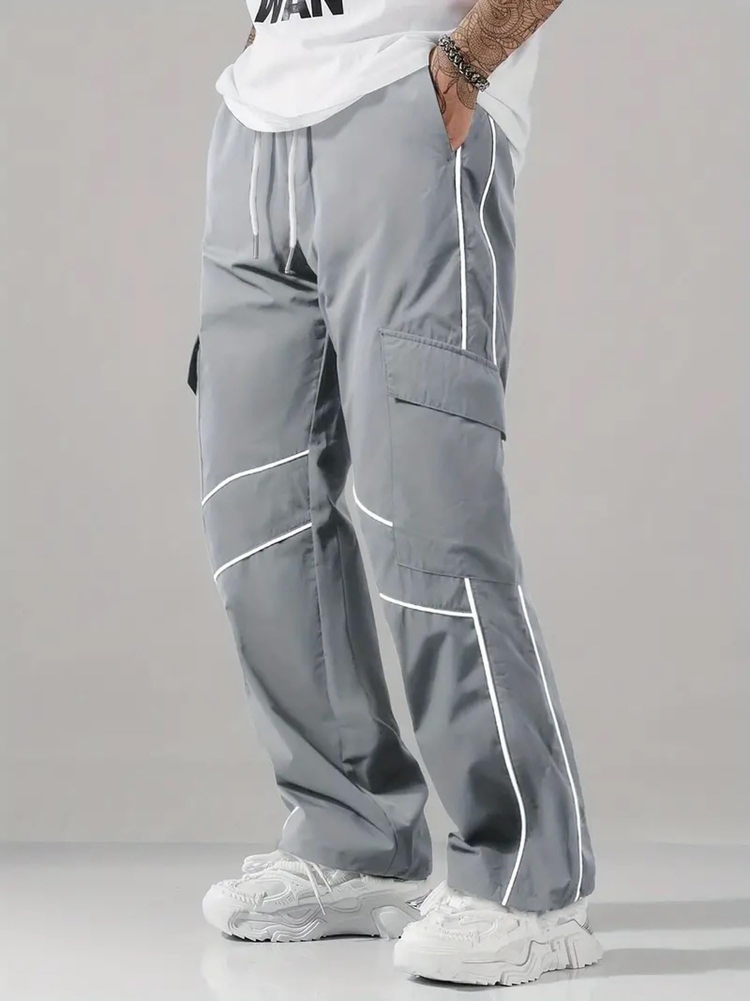 Lymio Pantalones de chándal para hombre || Corte regular || Pantalones de chándal || Pantalones de jogging de Lycra totalmente elásticos (disponibles en lotes combinados) (TP-62-63)