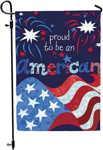 Jolly Jon - Bandera de jardín del 4 de julio - Decoración patriótica del Día de los Conmemorativos - Celebrate Veterans USA America Pride disponible en Yaxa Colombia